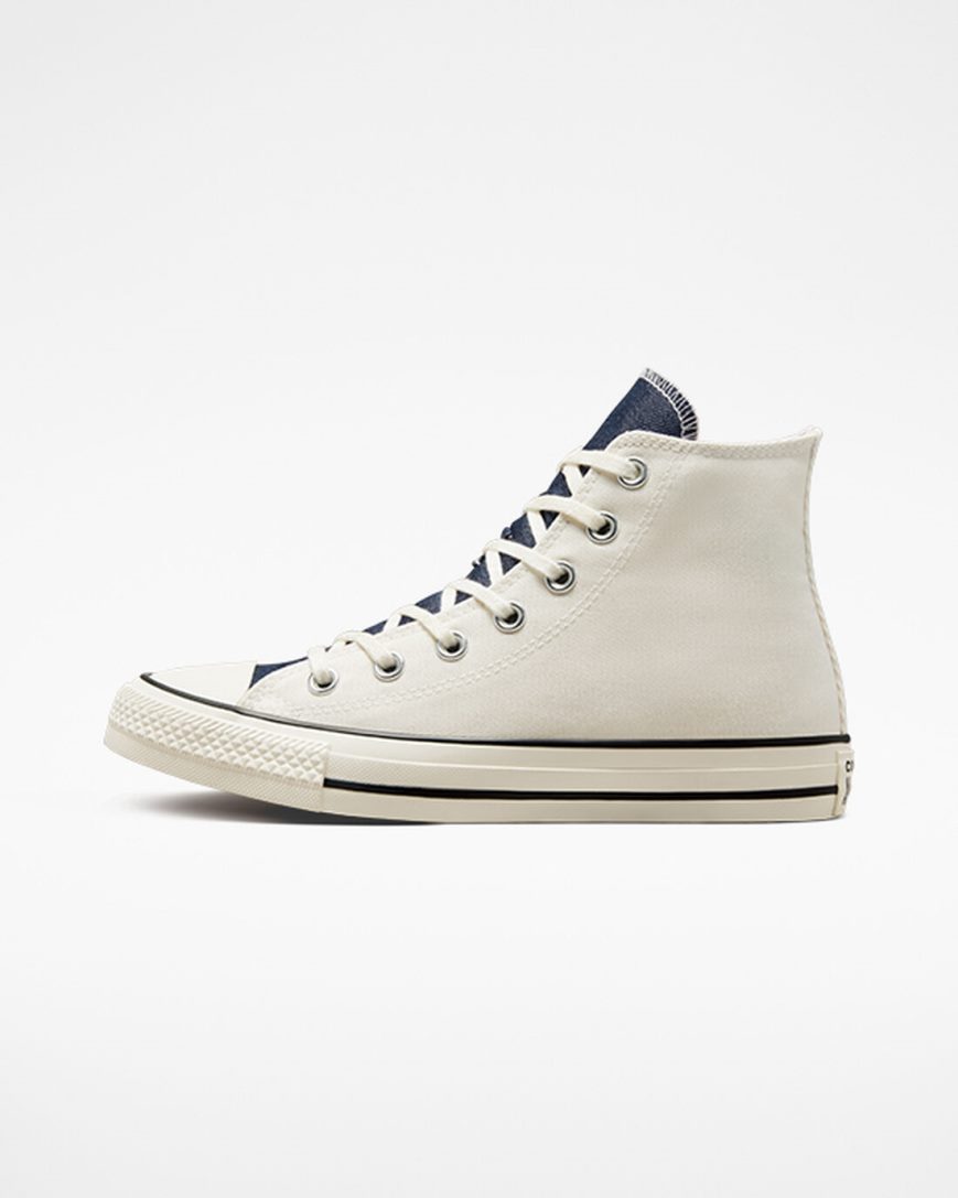 Tenis Converse Chuck Taylor All Star Denim Cano Alto Feminino Bege Azul Marinho Verde Oliva | PT P043057